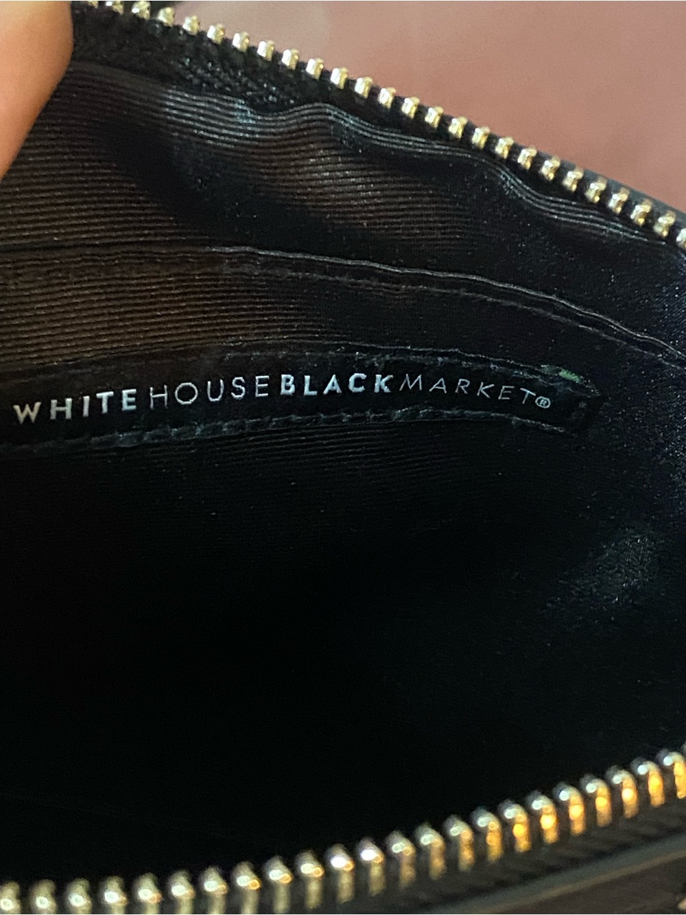 White House Black Market Black Sunflower Studded Wristlet - Picture 4 of 7